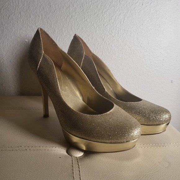 Guess Gold Glitter Heels - Picture 3 of 7